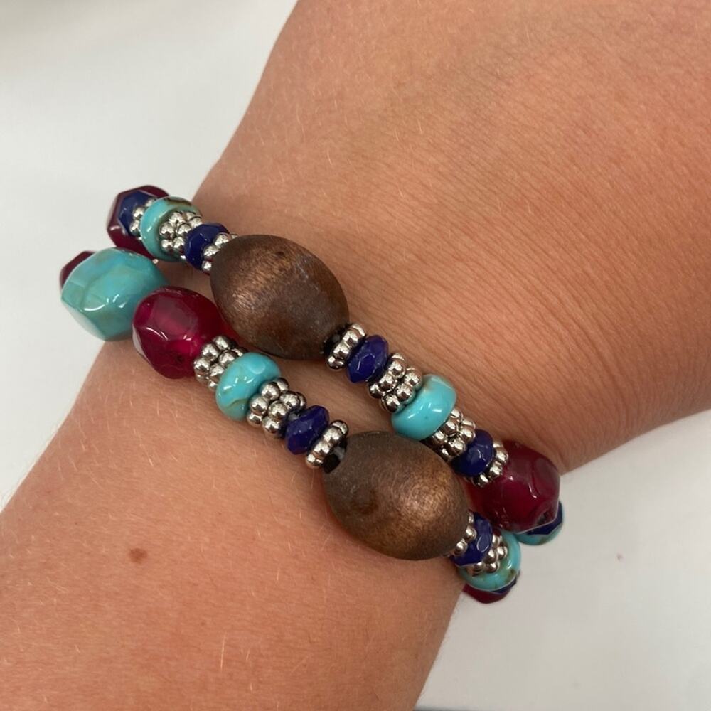 Stretchy Double beaded bracelet